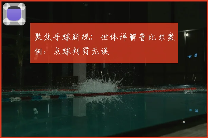 聚焦手球新规：世体详解普比尔案例，点球判罚无误
